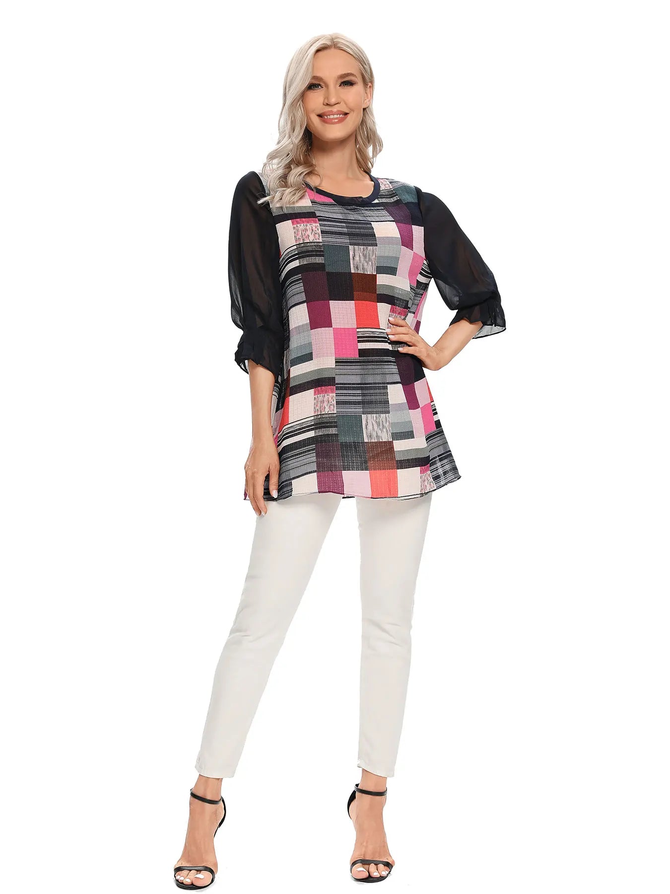 Women Woven Fashionable Casual Top For Spring And Summer