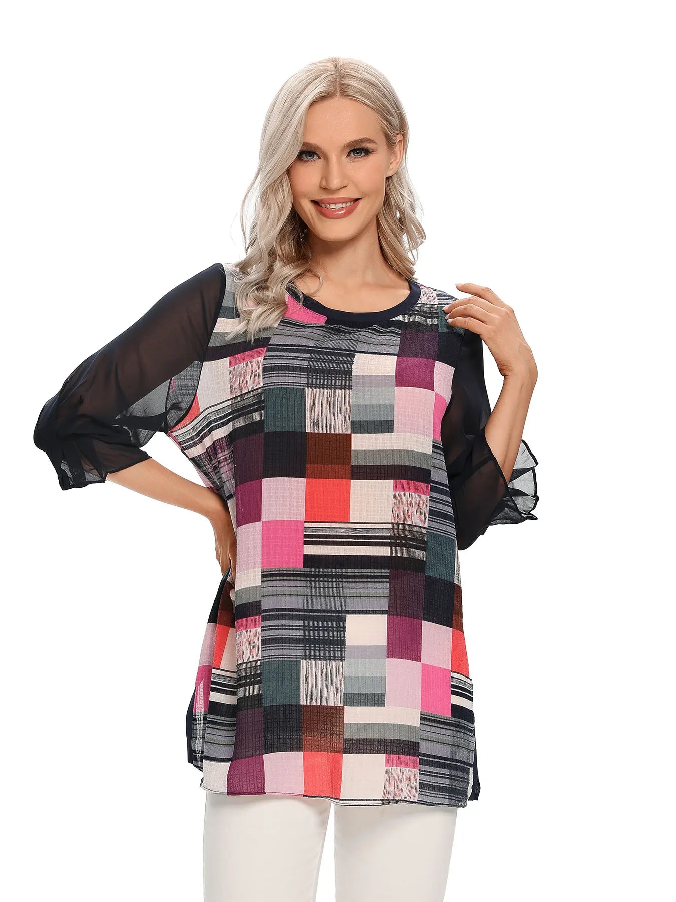 Women Woven Fashionable Casual Top For Spring And Summer