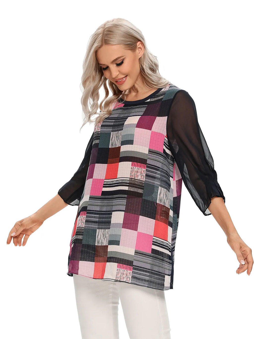 Women Woven Fashionable Casual Top For Spring And Summer