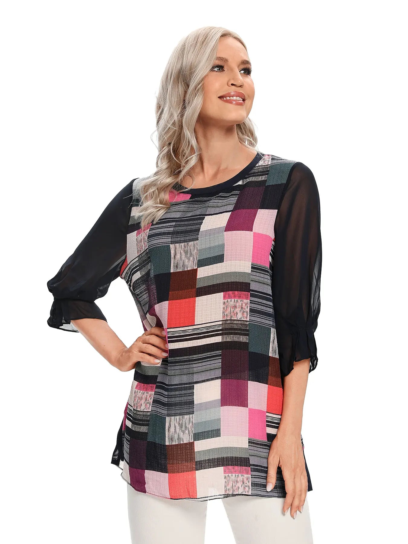 Women Woven Fashionable Casual Top For Spring And Summer